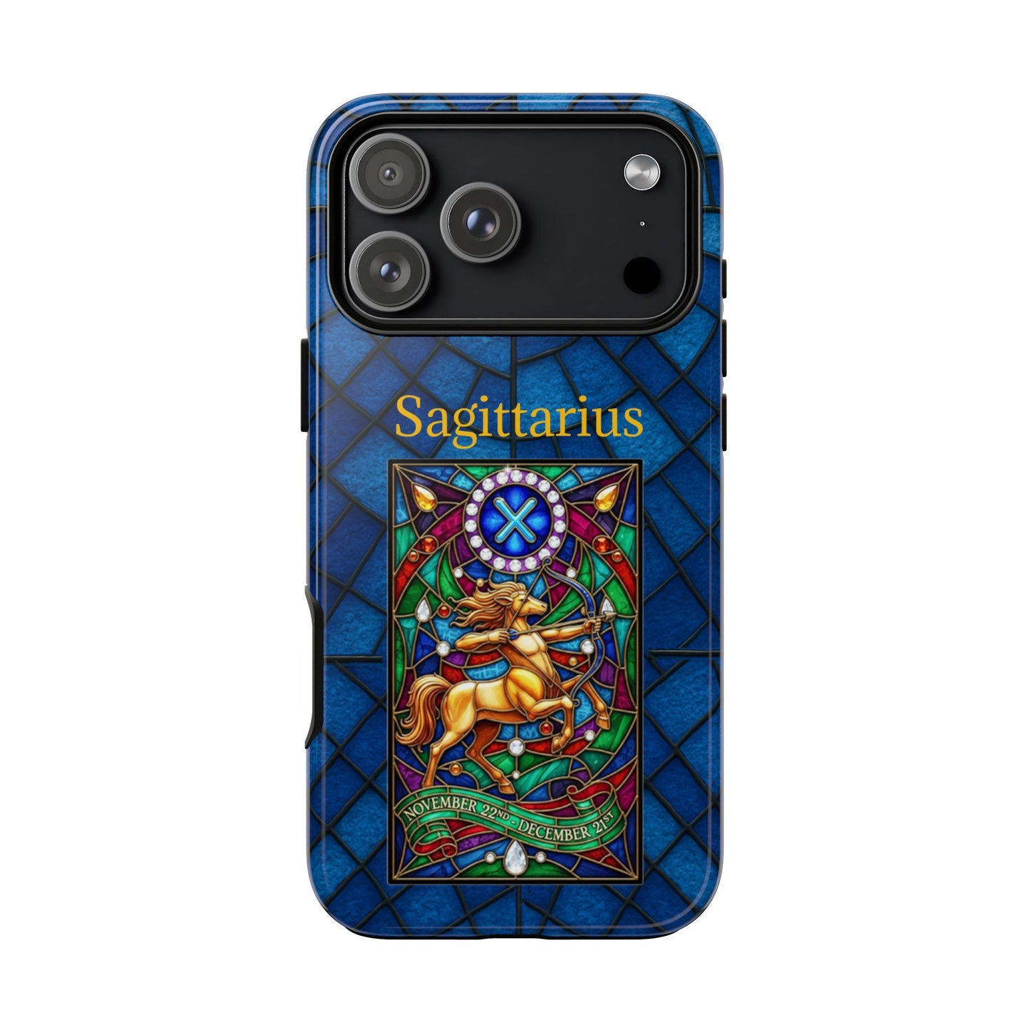Sagittarius Zodiac Stained Glass - Arty Phone Case