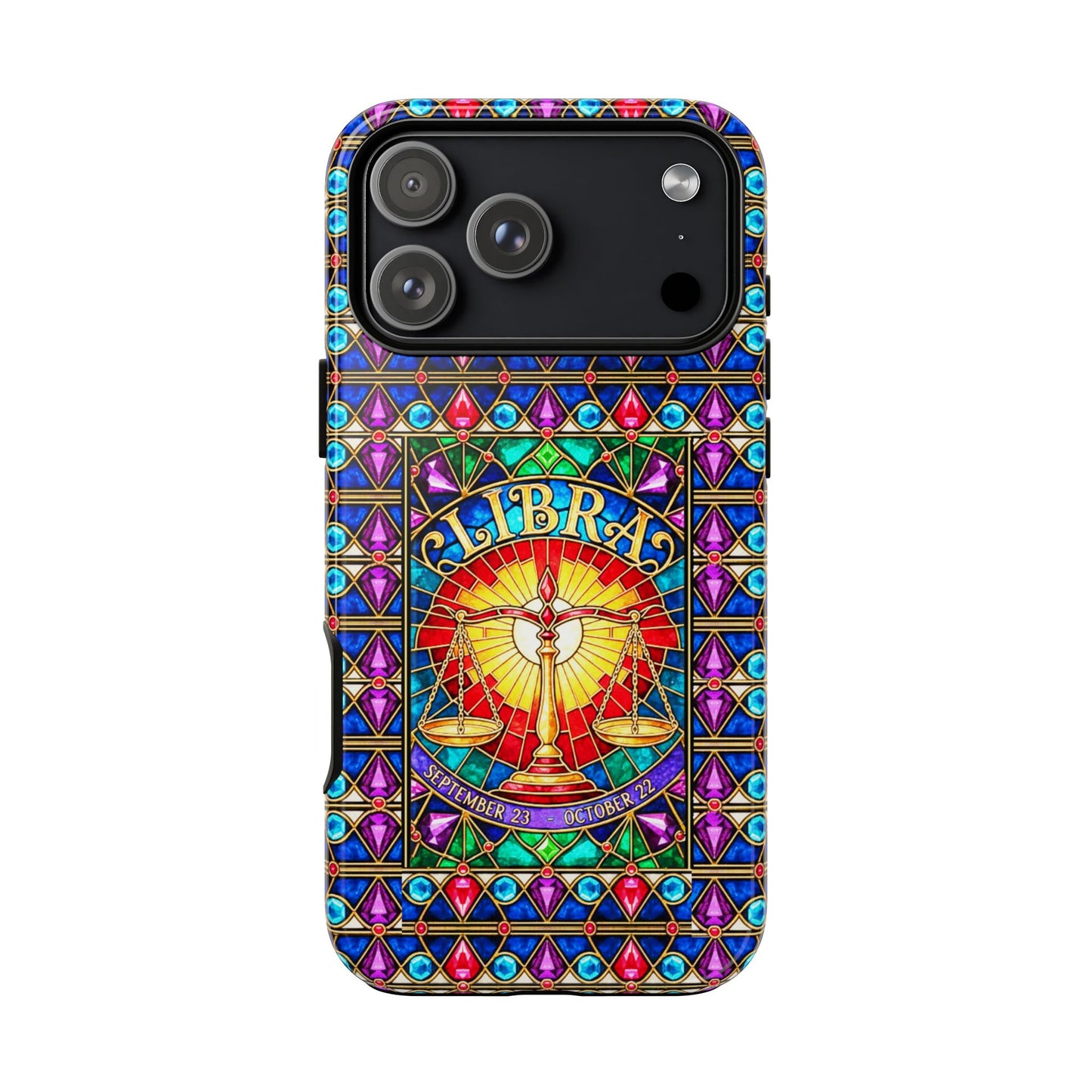 Libra Zodiac Stained Glass - Arty Phone Case