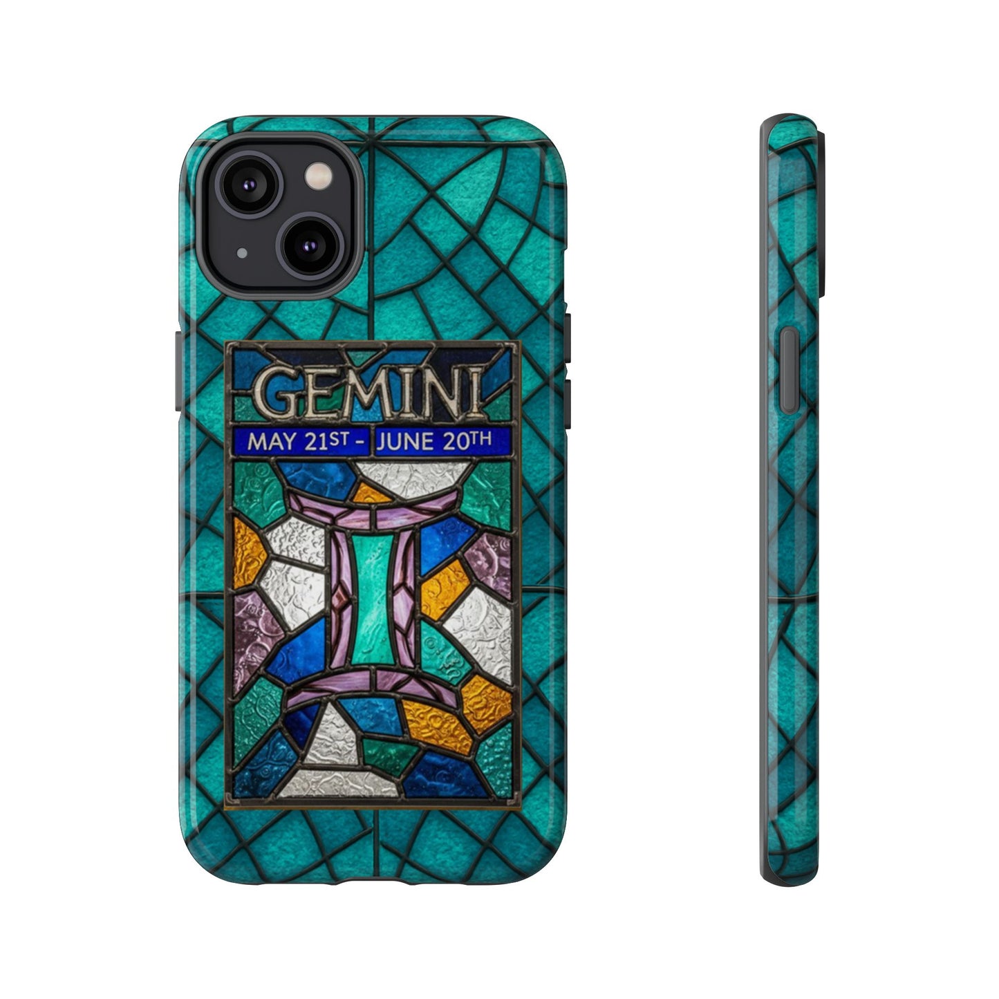 Gemini Zodiac Stained Glass - Arty Phone Case