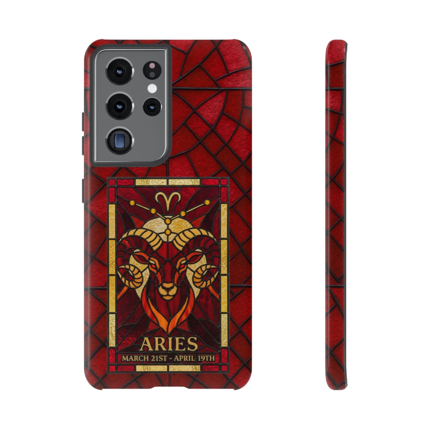 Aries Zodiac Stained Glass - Arty Phone Case