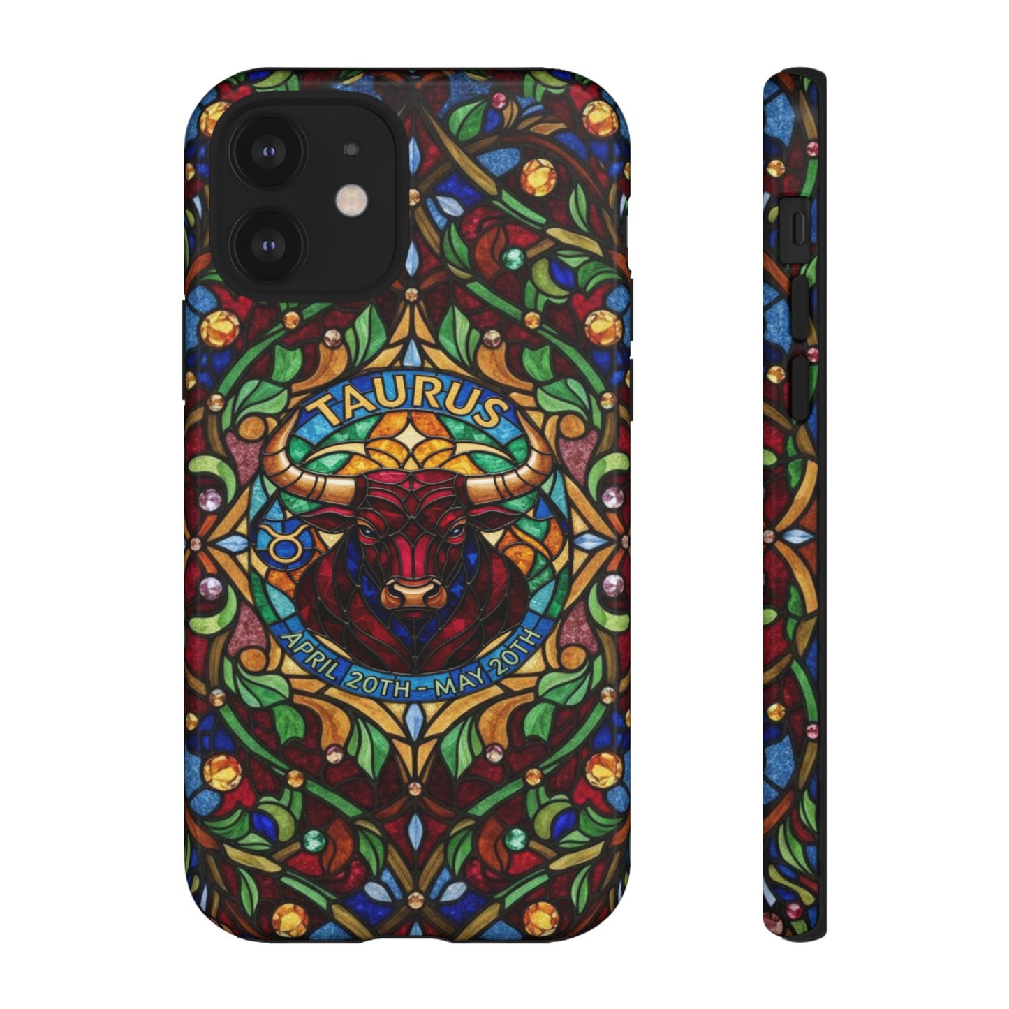 Taurus Zodiac Stained Glass - Arty Phone Case