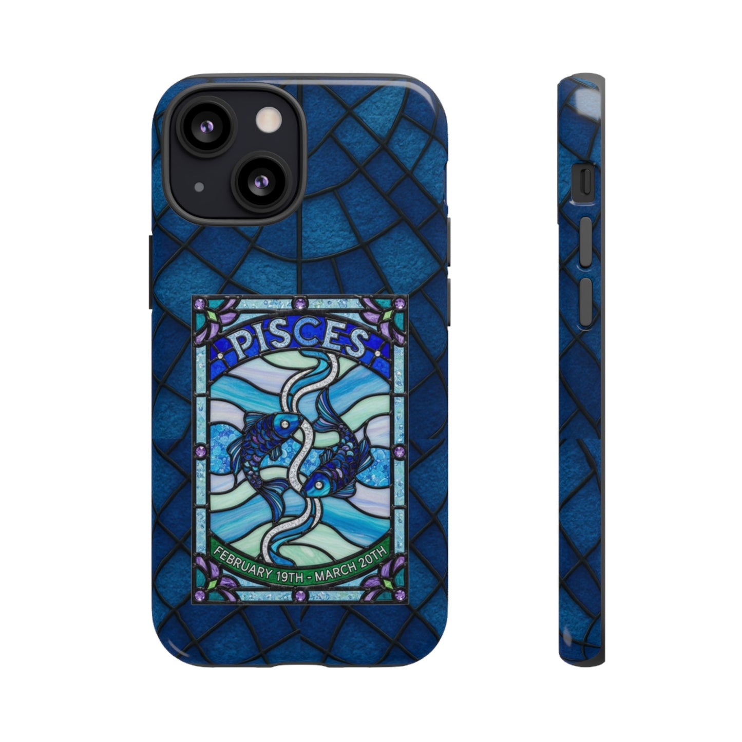 Pisces Zodiac Stained Glass - Arty Phone Case