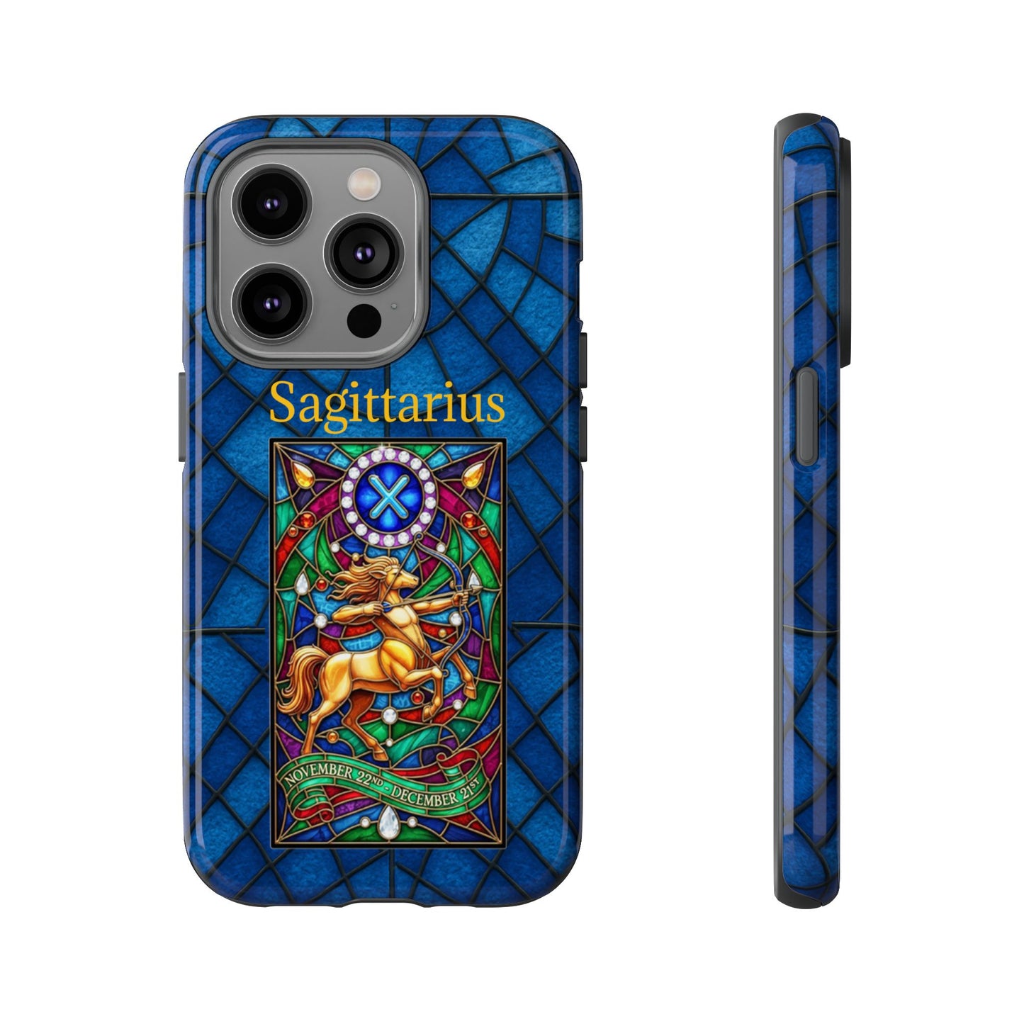 Sagittarius Zodiac Stained Glass - Arty Phone Case