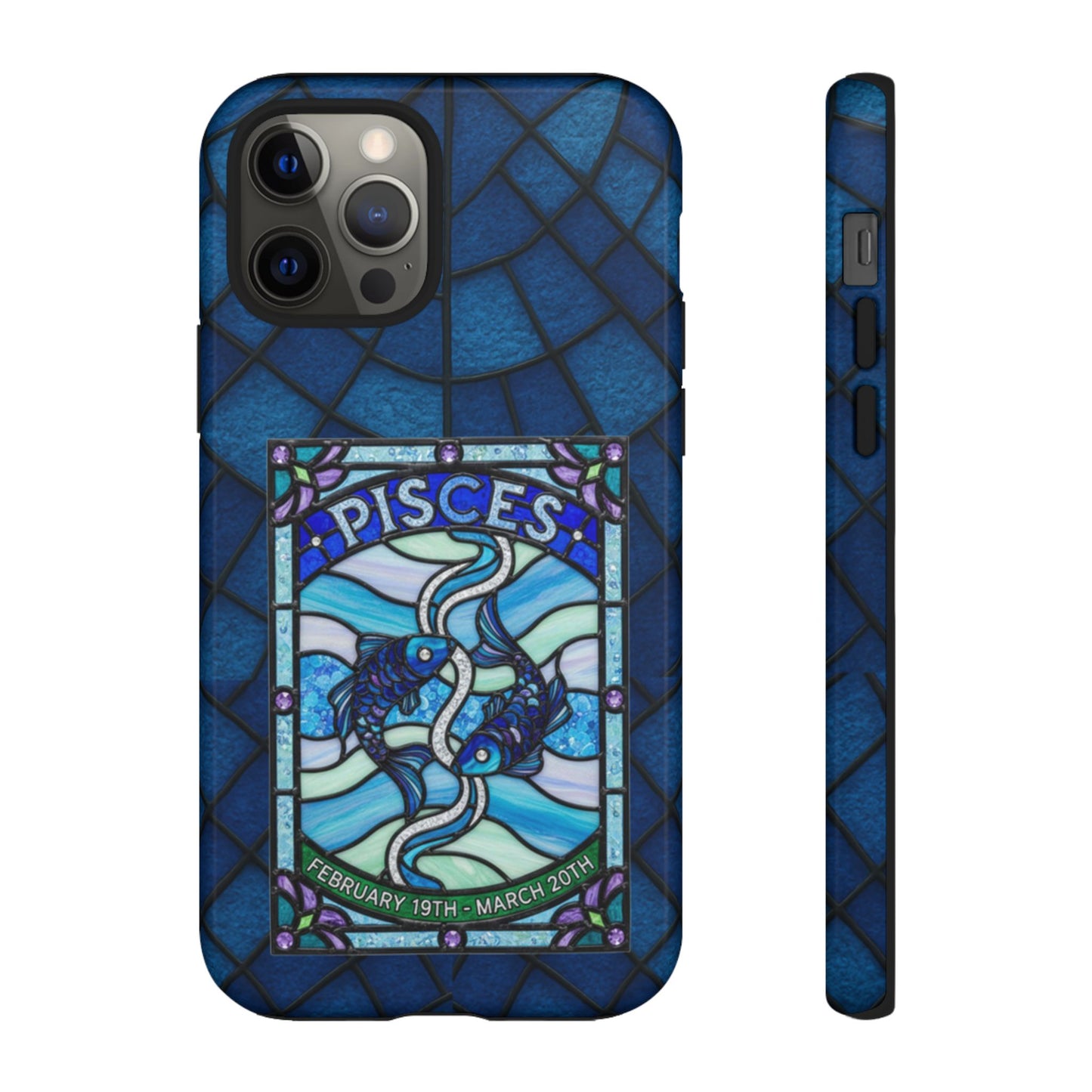 Pisces Zodiac Stained Glass - Arty Phone Case
