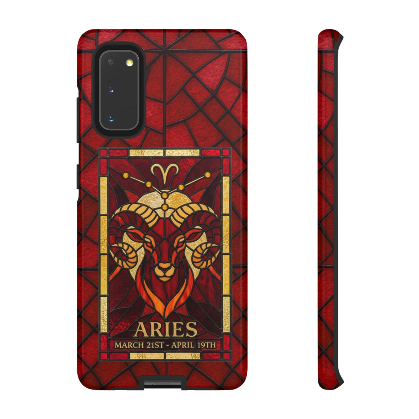Aries Zodiac Stained Glass - Arty Phone Case
