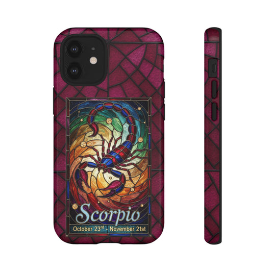 Scorpio Zodiac Stained Glass - Arty Phone Case