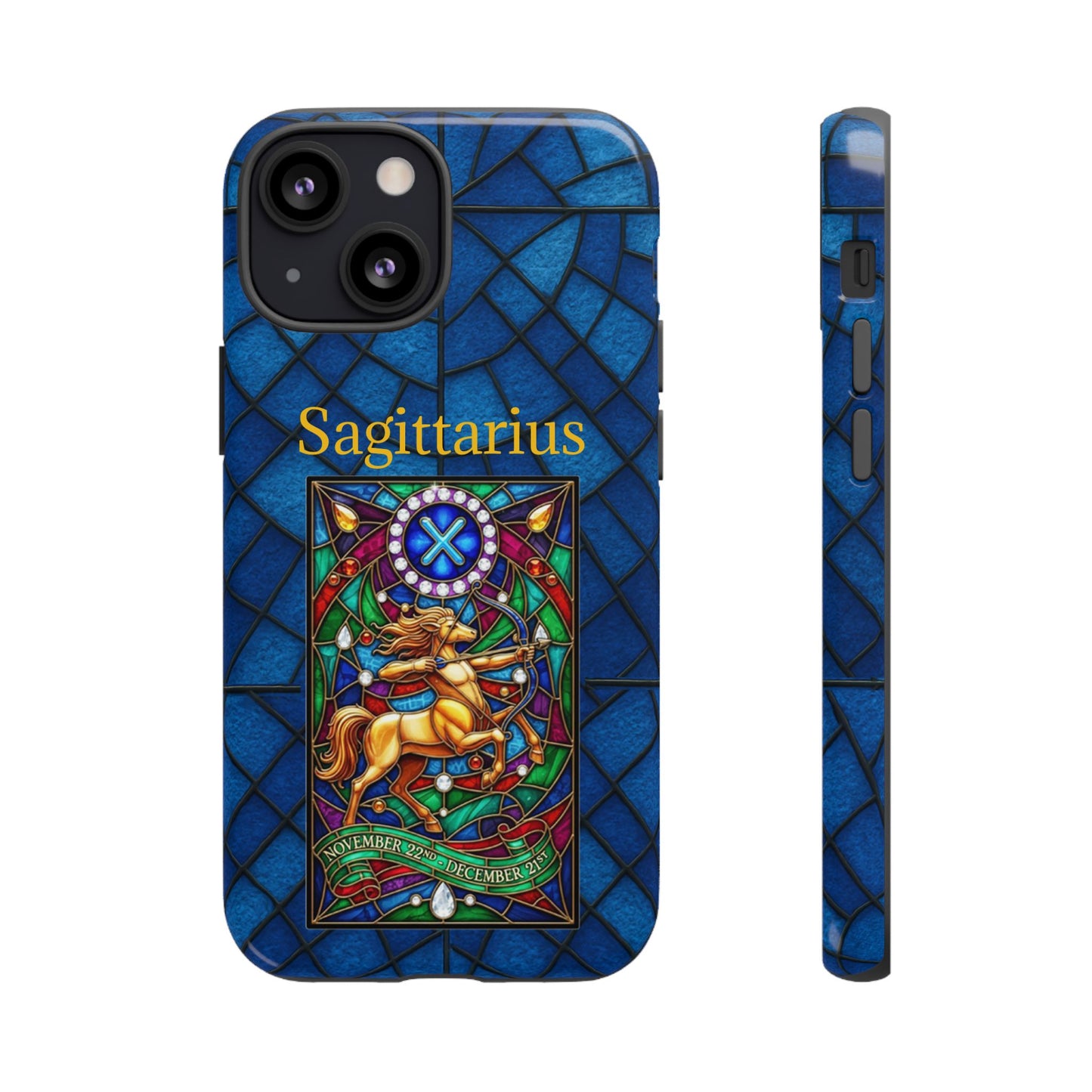 Sagittarius Zodiac Stained Glass - Arty Phone Case