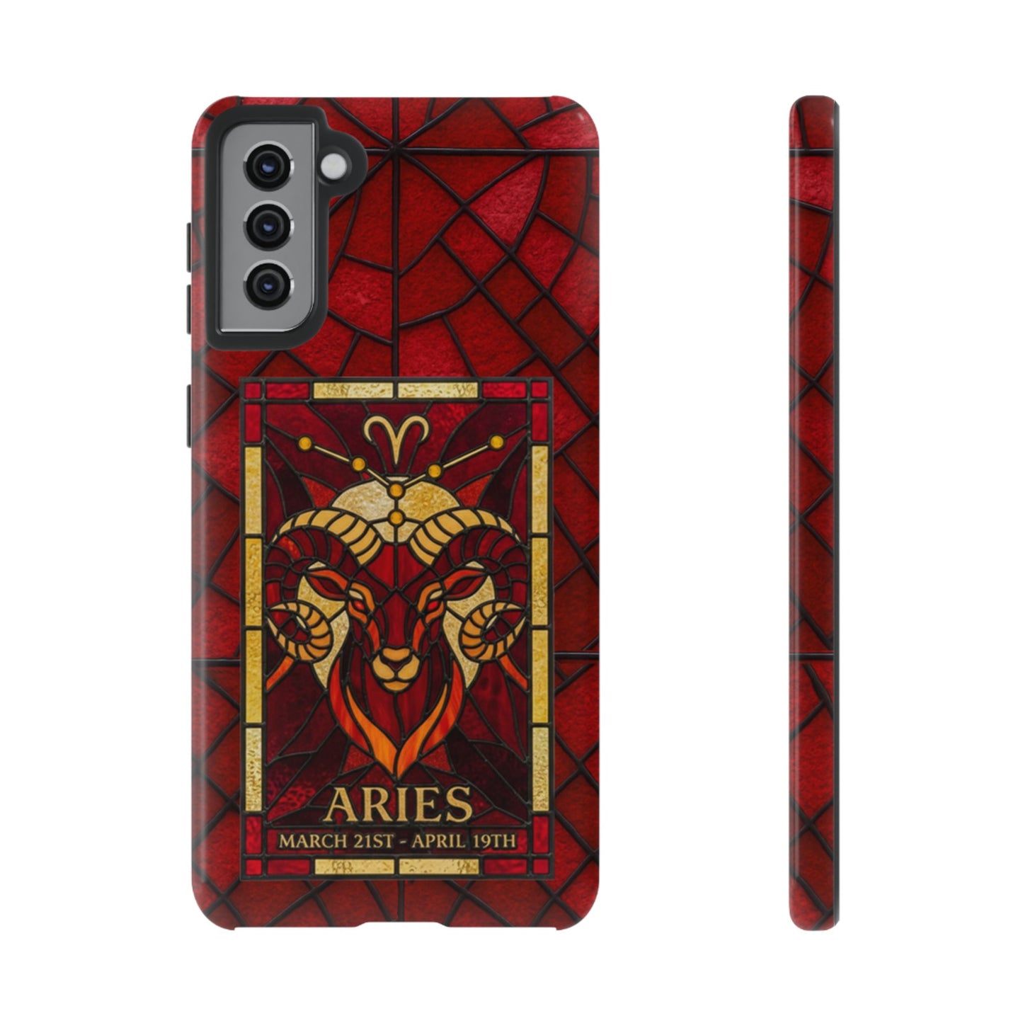 Aries Zodiac Stained Glass - Arty Phone Case