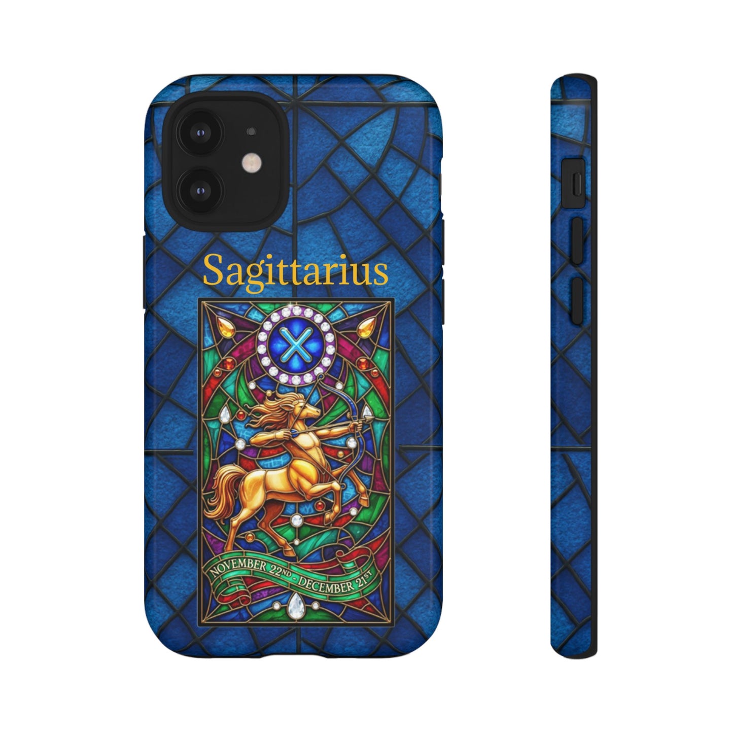 Sagittarius Zodiac Stained Glass - Arty Phone Case