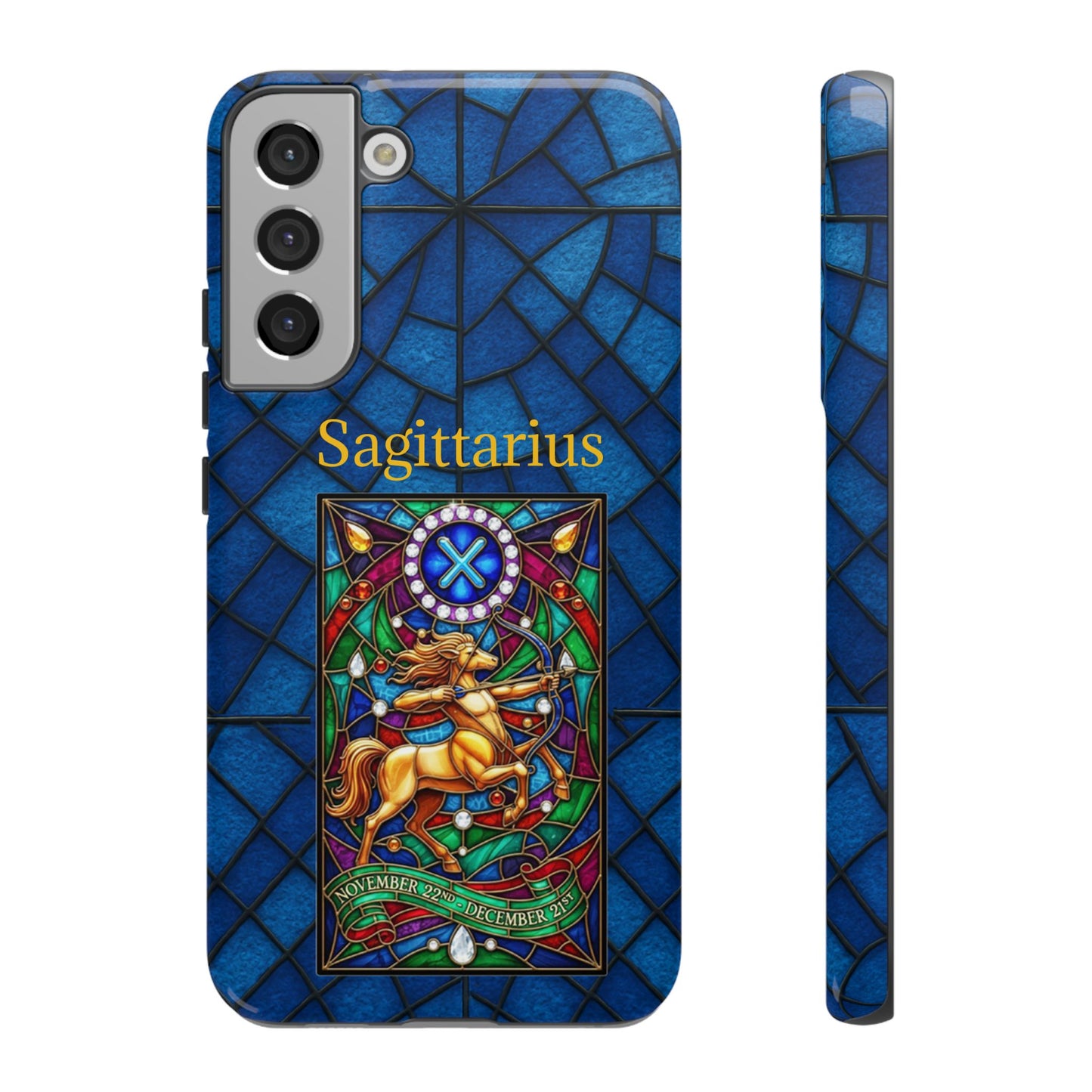 Sagittarius Zodiac Stained Glass - Arty Phone Case