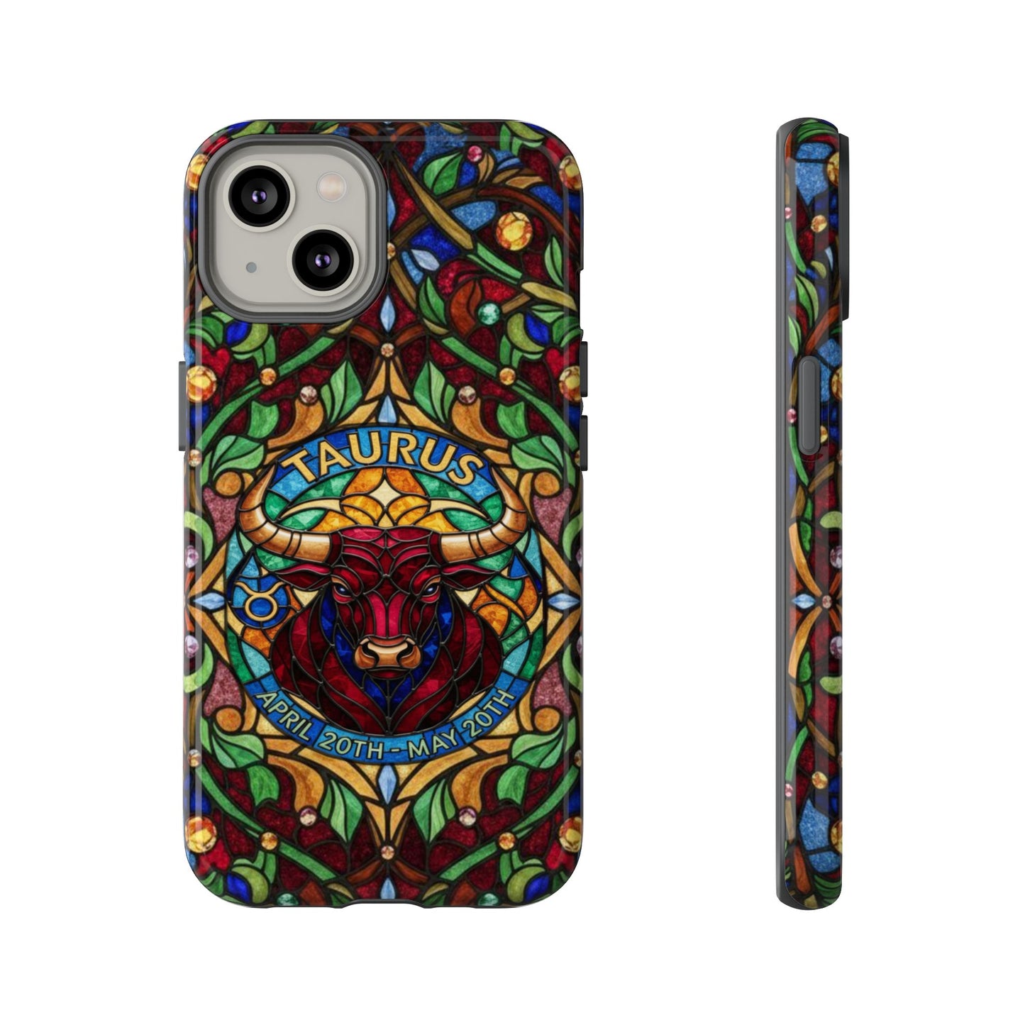Taurus Zodiac Stained Glass - Arty Phone Case