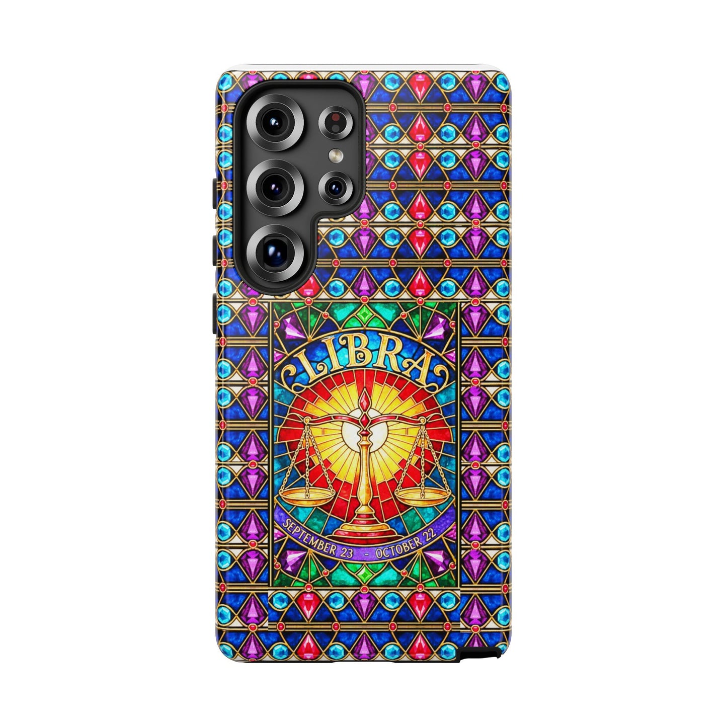Libra Zodiac Stained Glass - Arty Phone Case