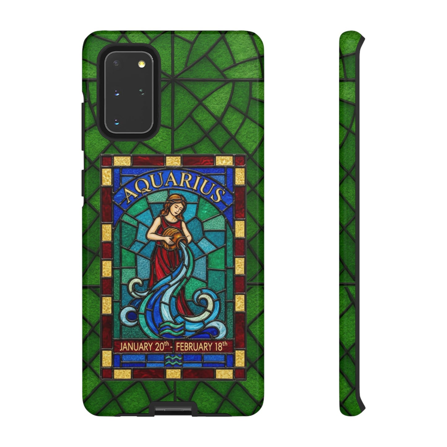 Aquarius Zodiac Stained Glass - Arty Phone Case