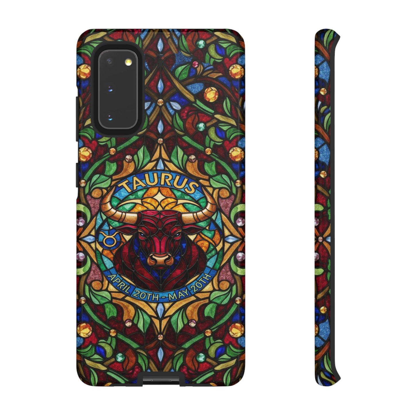 Taurus Zodiac Stained Glass - Arty Phone Case