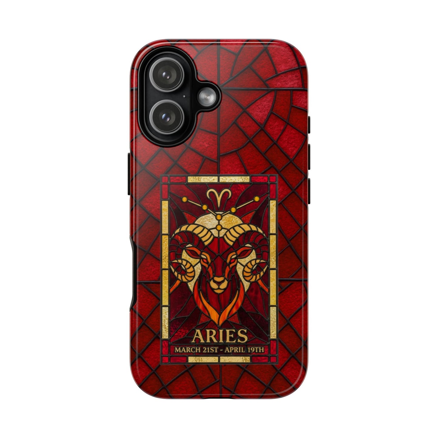 Aries Zodiac Stained Glass - Arty Phone Case