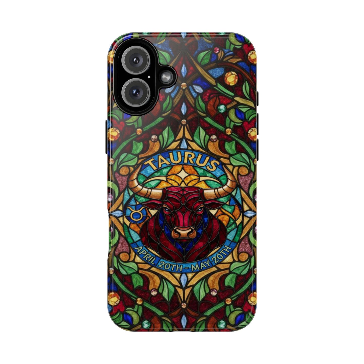 Taurus Zodiac Stained Glass - Arty Phone Case