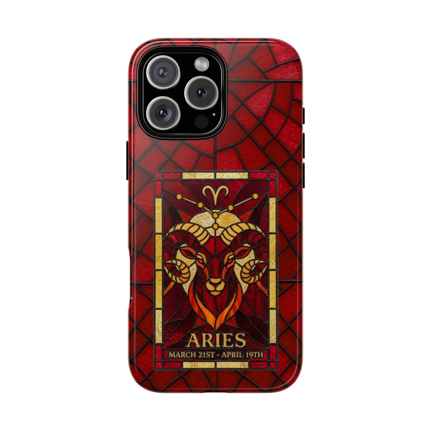 Aries Zodiac Stained Glass - Arty Phone Case