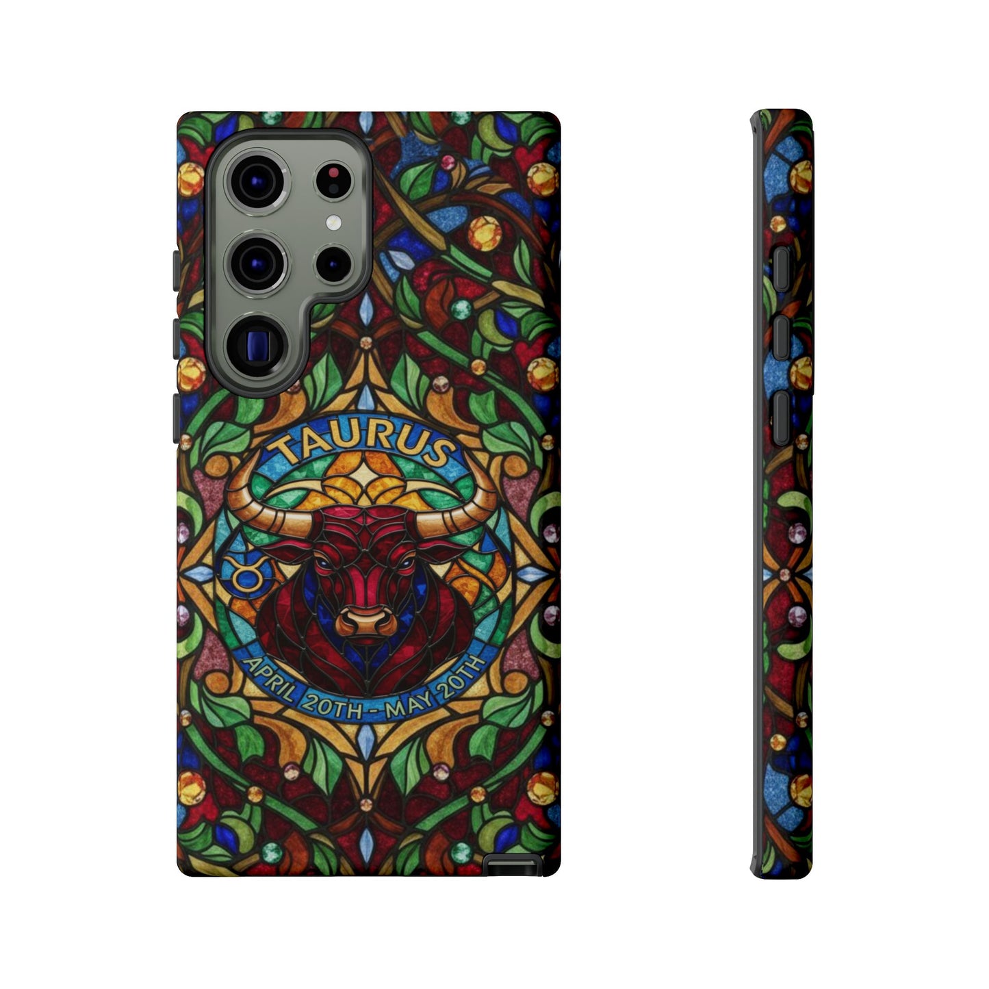 Taurus Zodiac Stained Glass - Arty Phone Case