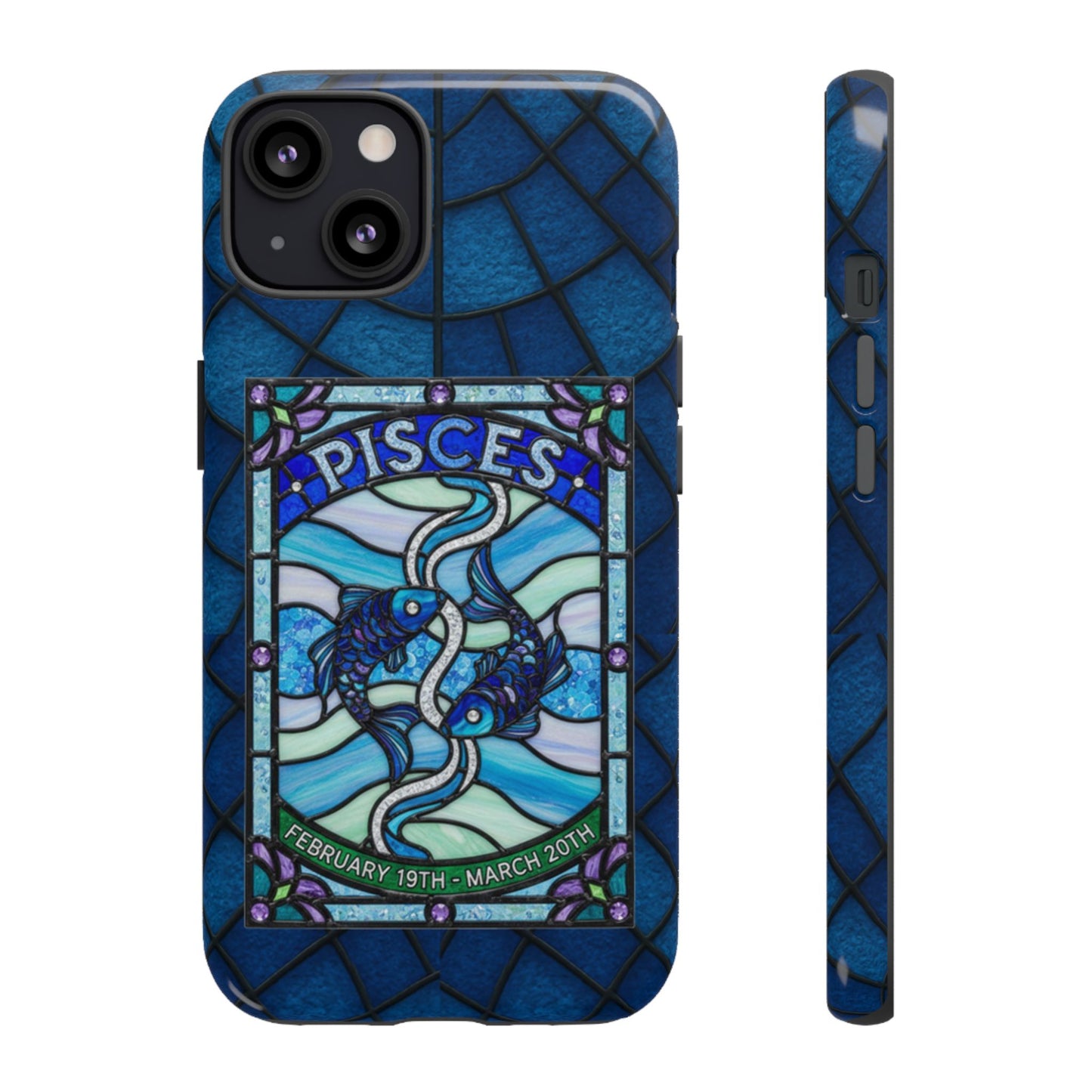 Pisces Zodiac Stained Glass - Arty Phone Case