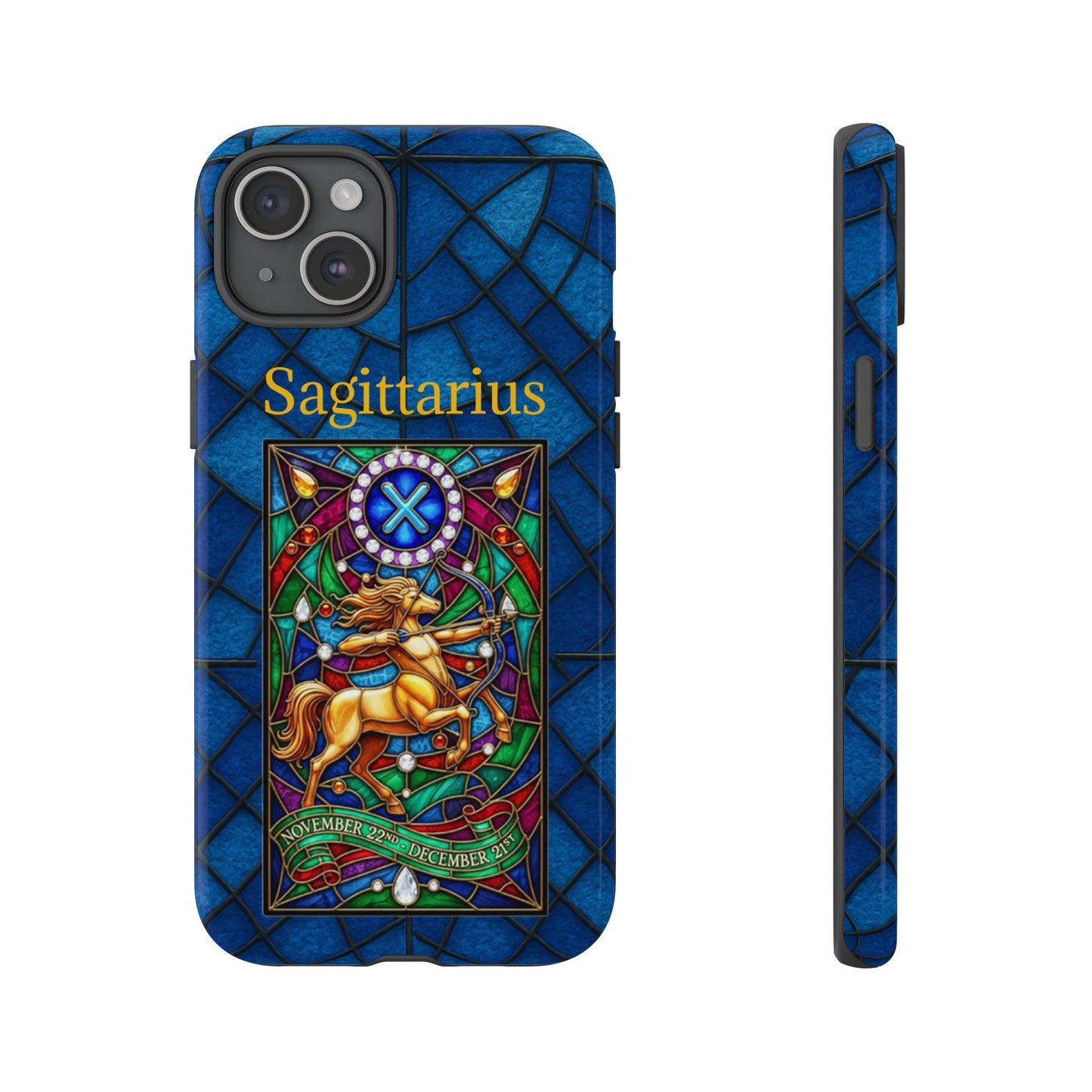 Sagittarius Zodiac Stained Glass - Arty Phone Case