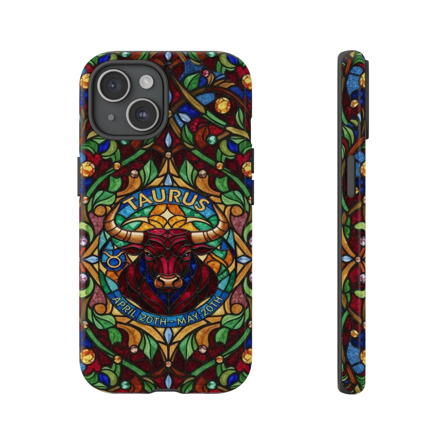 Taurus Zodiac Stained Glass - Arty Phone Case
