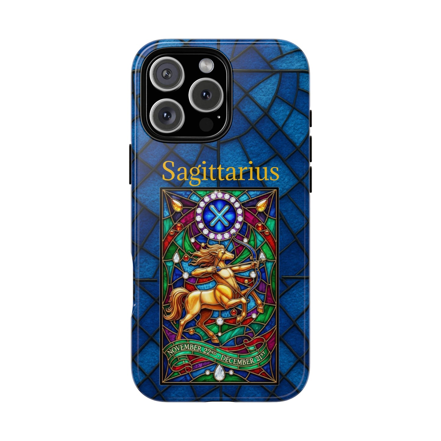 Sagittarius Zodiac Stained Glass - Arty Phone Case