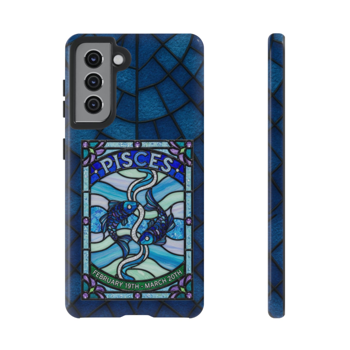Pisces Zodiac Stained Glass - Arty Phone Case