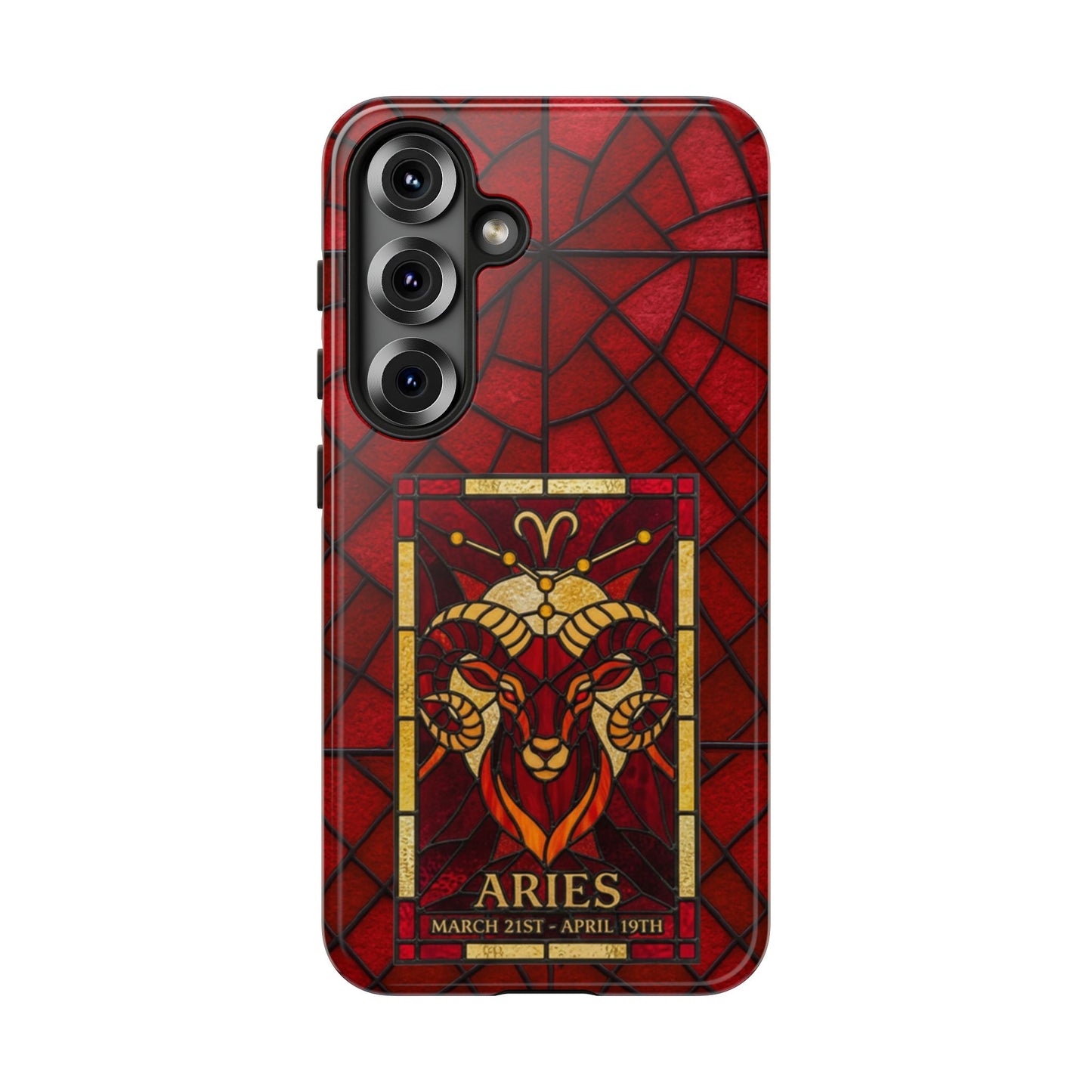 Aries Zodiac Stained Glass - Arty Phone Case