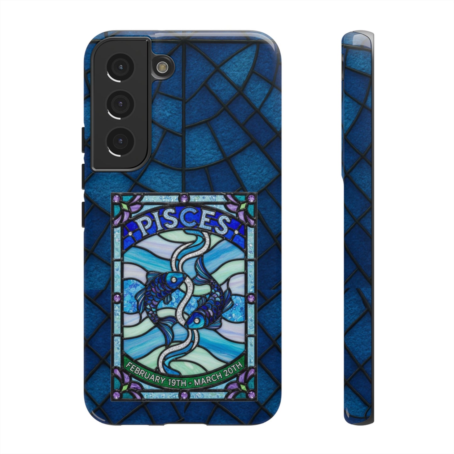 Pisces Zodiac Stained Glass - Arty Phone Case