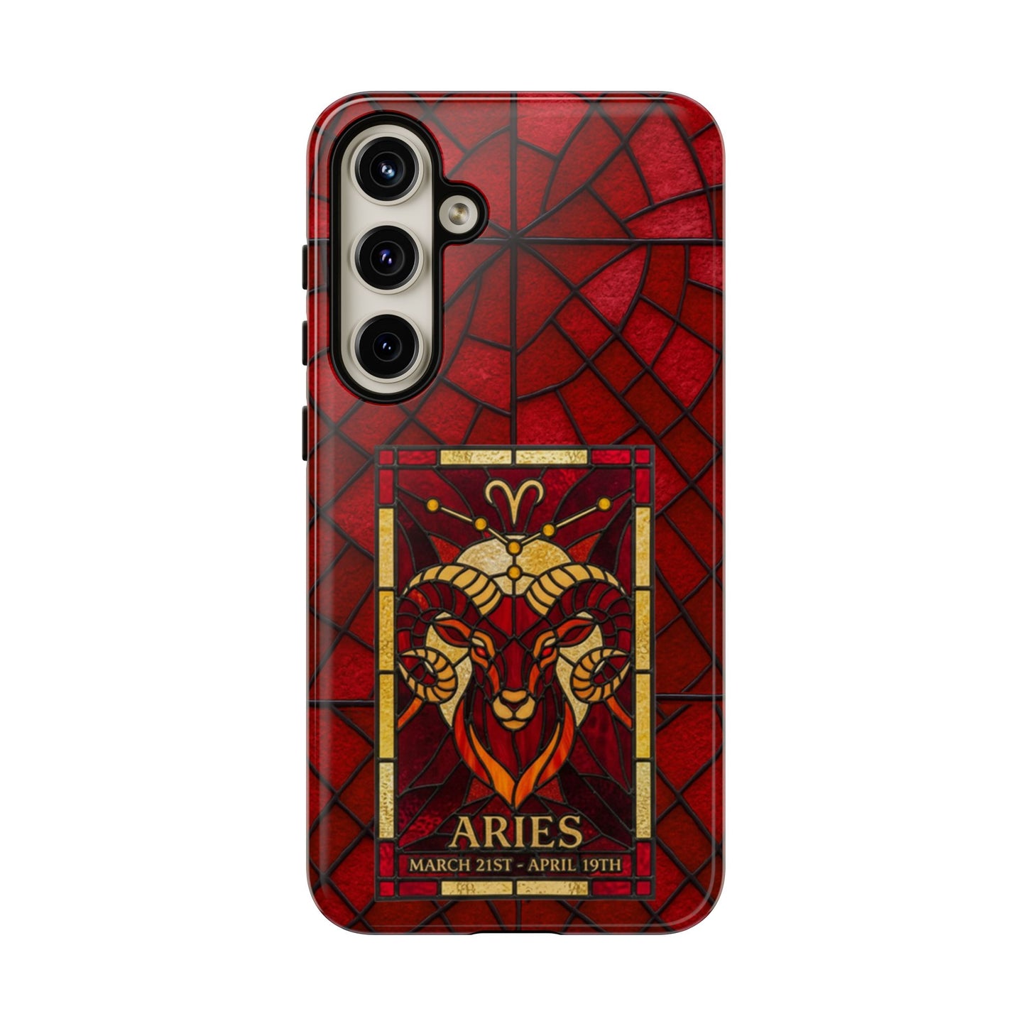 Aries Zodiac Stained Glass - Arty Phone Case