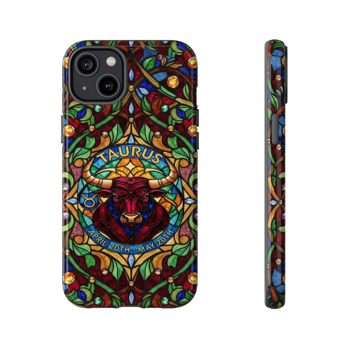 Taurus Zodiac Stained Glass - Arty Phone Case