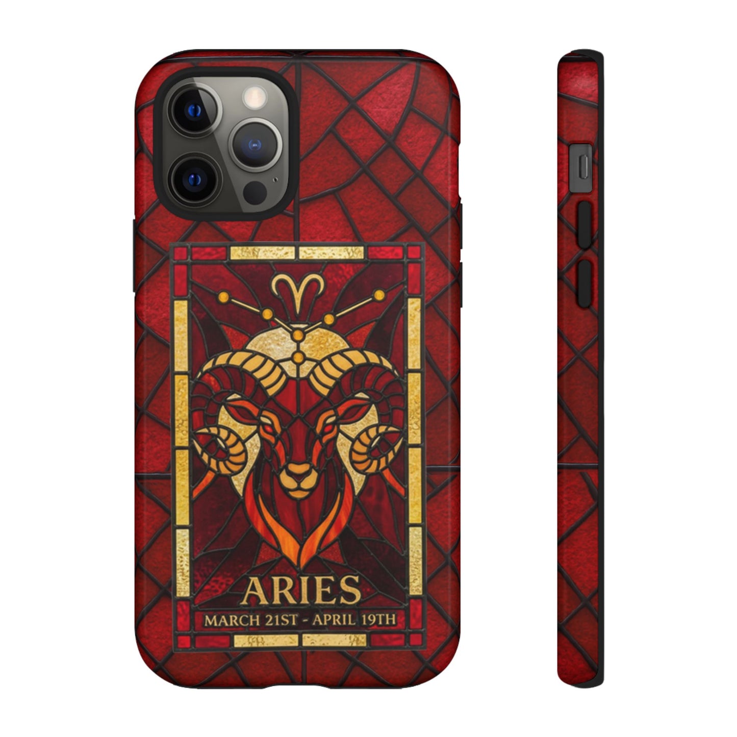 Aries Zodiac Stained Glass - Arty Phone Case