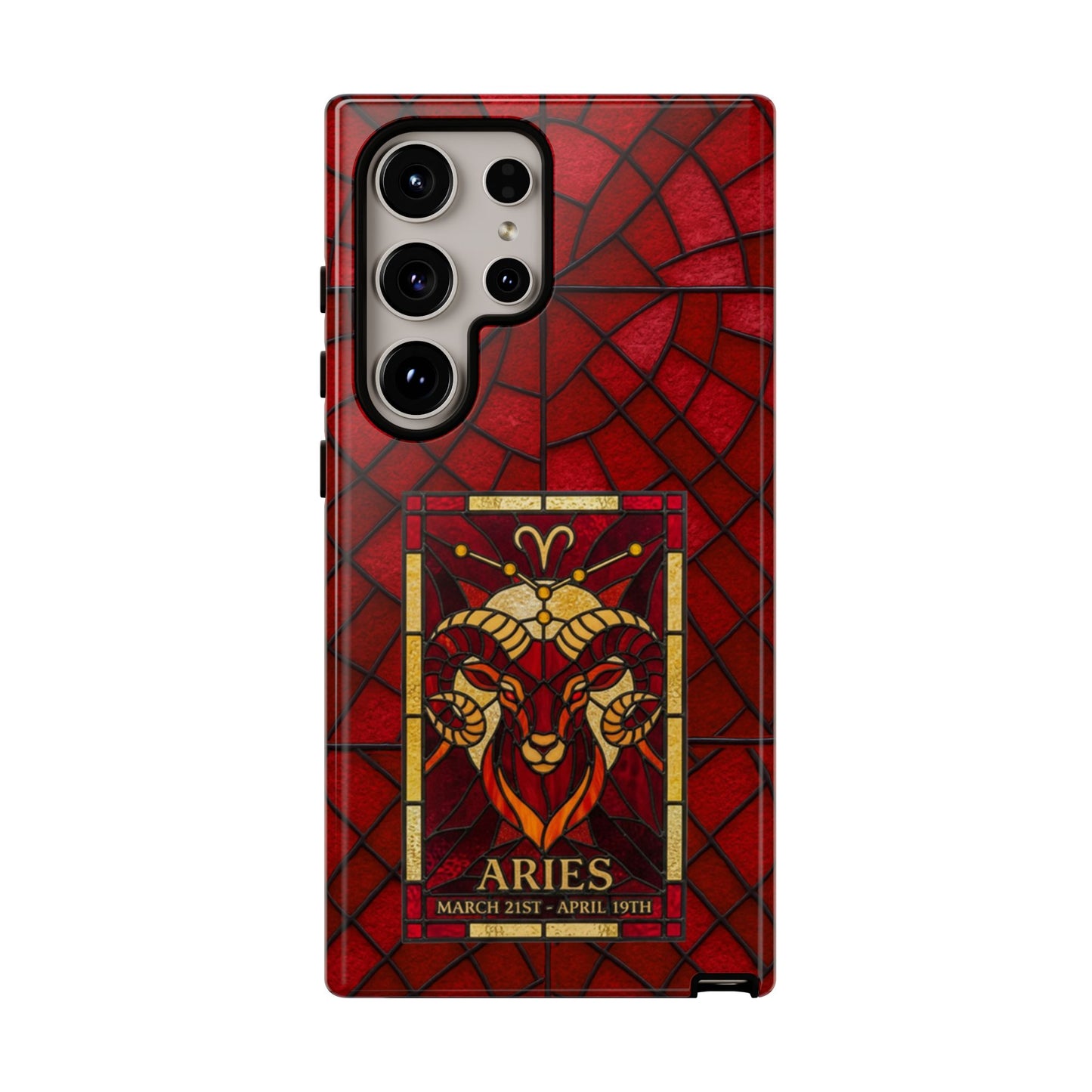 Aries Zodiac Stained Glass - Arty Phone Case