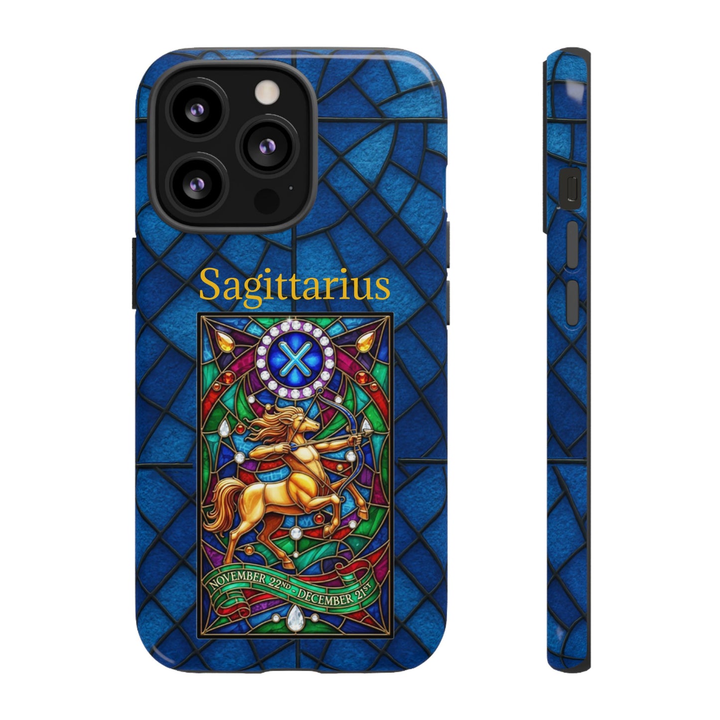 Sagittarius Zodiac Stained Glass - Arty Phone Case