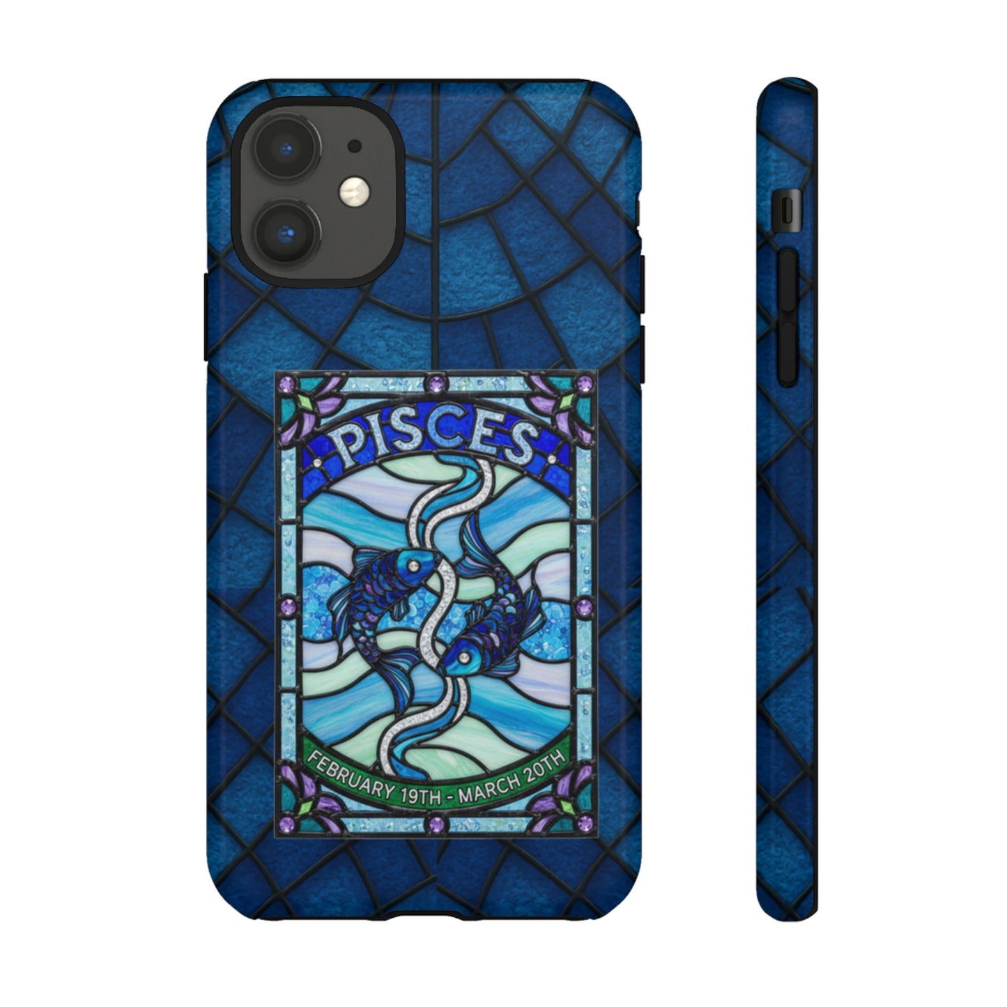 Pisces Zodiac Stained Glass - Arty Phone Case