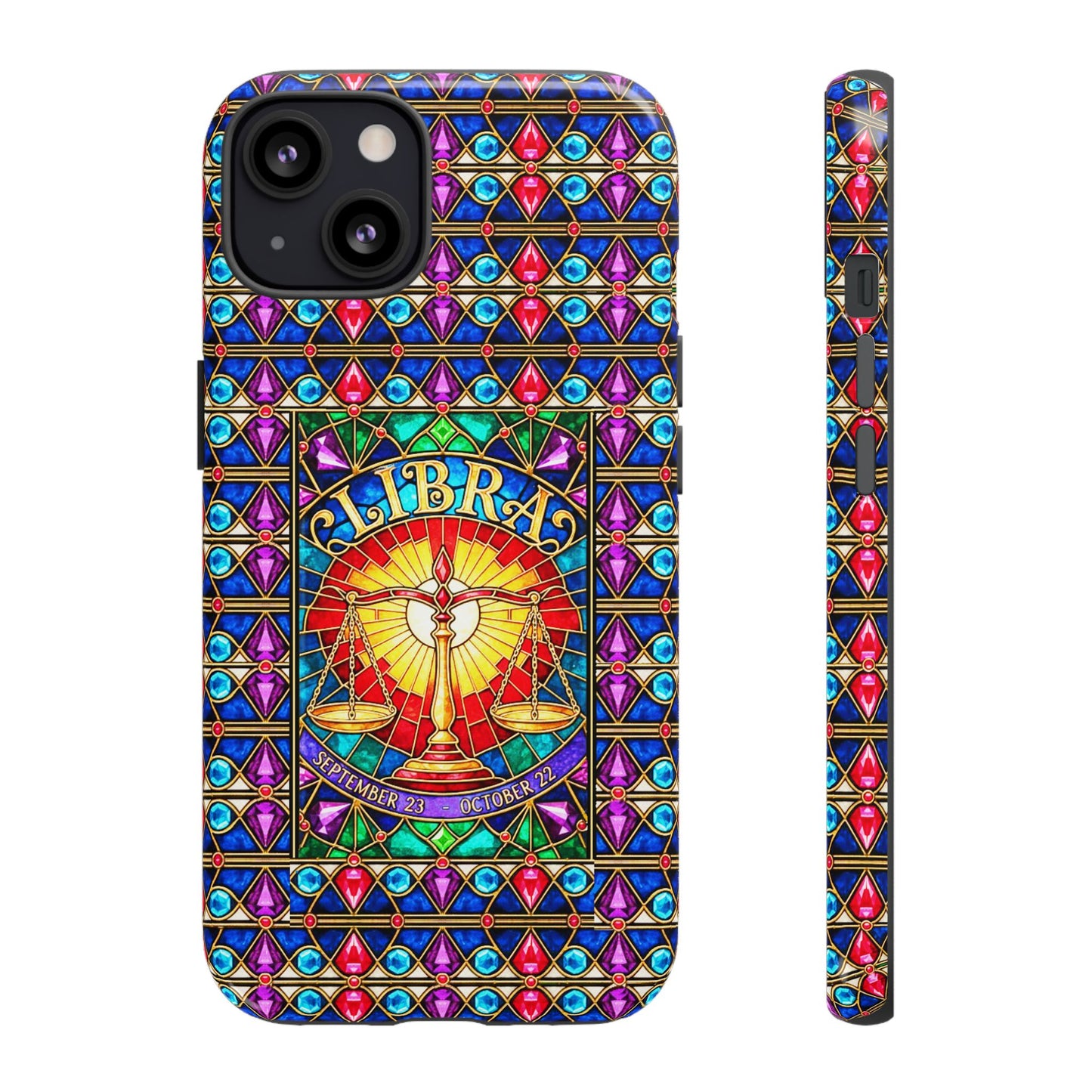 Libra Zodiac Stained Glass - Arty Phone Case
