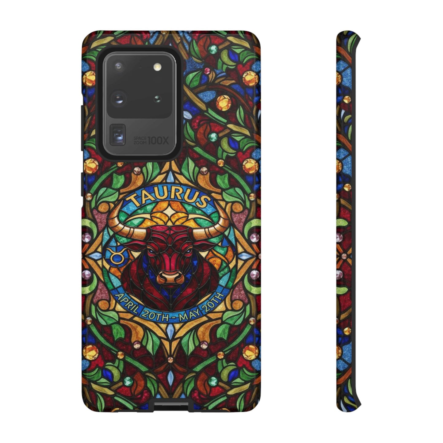 Taurus Zodiac Stained Glass - Arty Phone Case