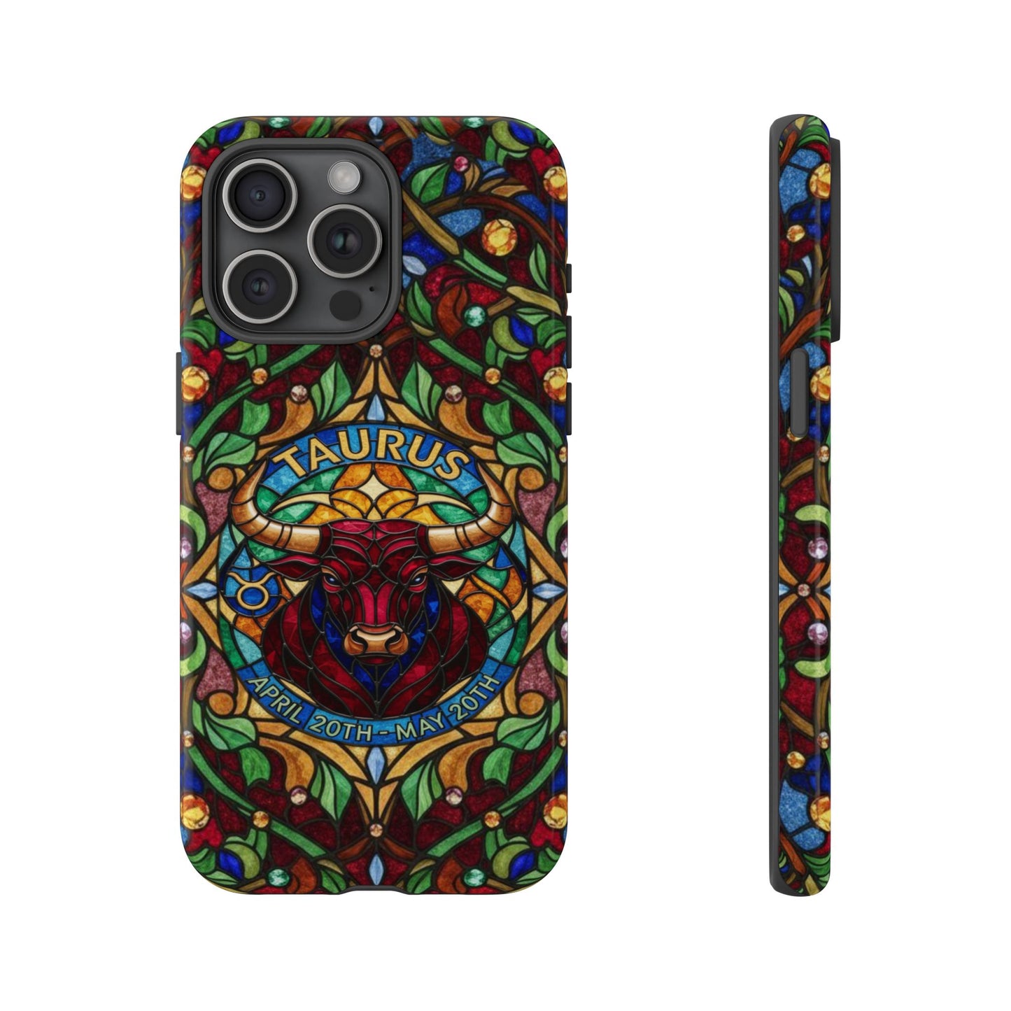 Taurus Zodiac Stained Glass - Arty Phone Case