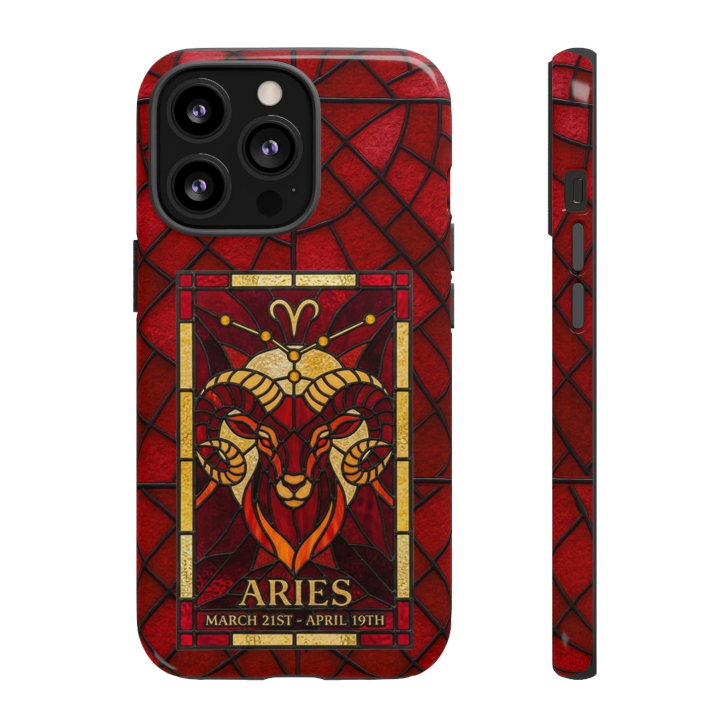 Aries Zodiac Stained Glass - Arty Phone Case