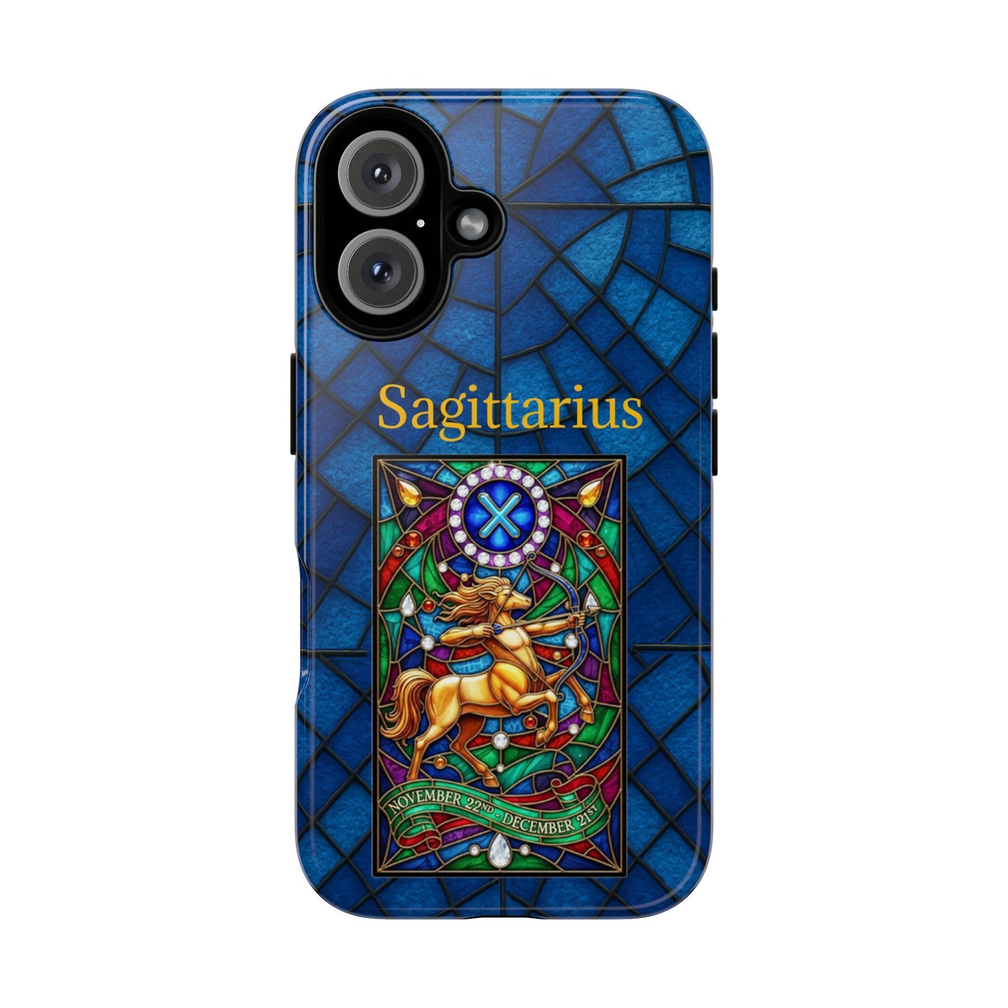 Sagittarius Zodiac Stained Glass - Arty Phone Case