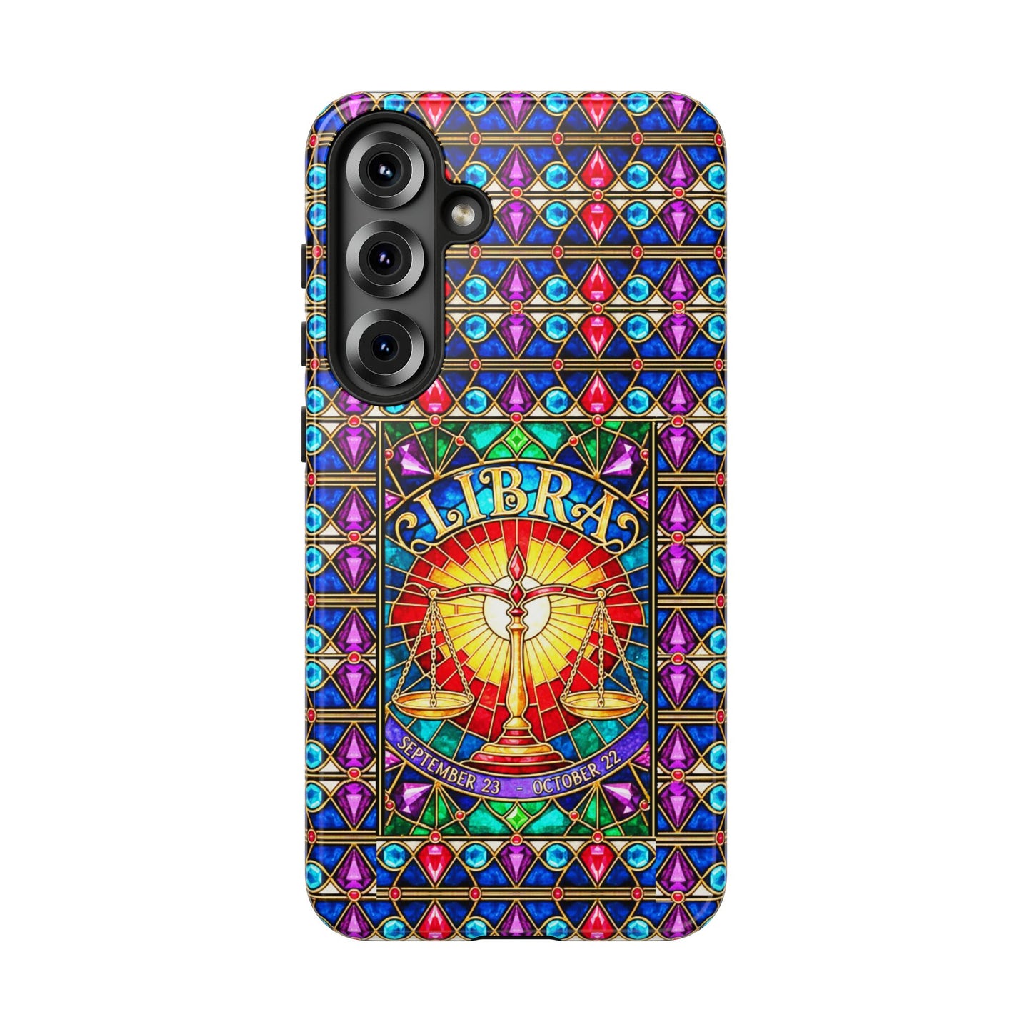 Libra Zodiac Stained Glass - Arty Phone Case
