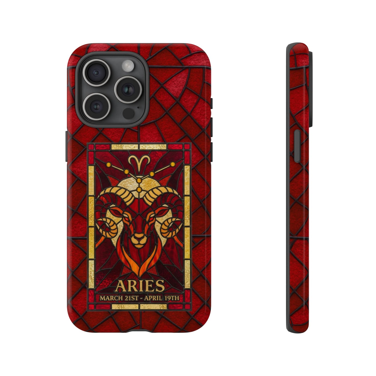 Aries Zodiac Stained Glass - Arty Phone Case
