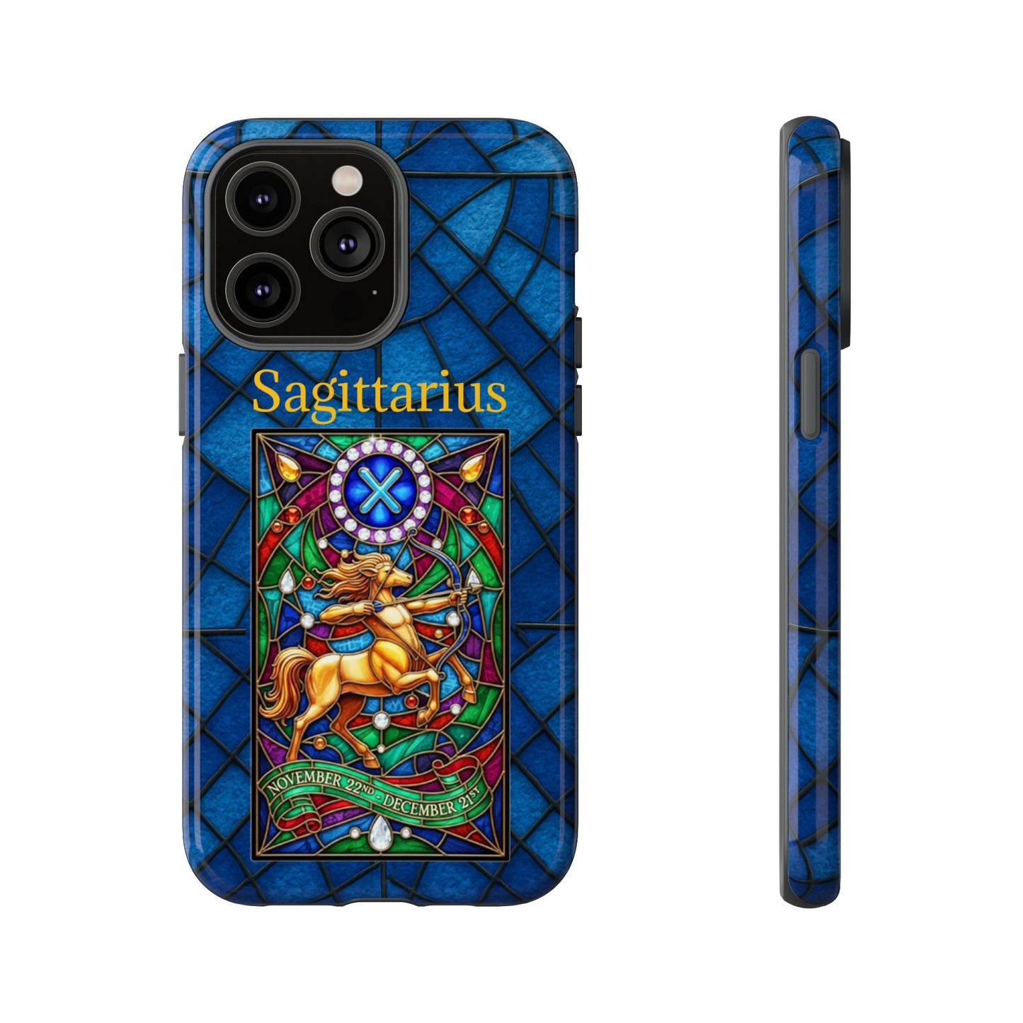 Sagittarius Zodiac Stained Glass - Arty Phone Case