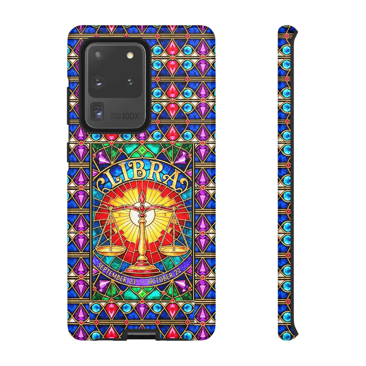 Libra Zodiac Stained Glass - Arty Phone Case