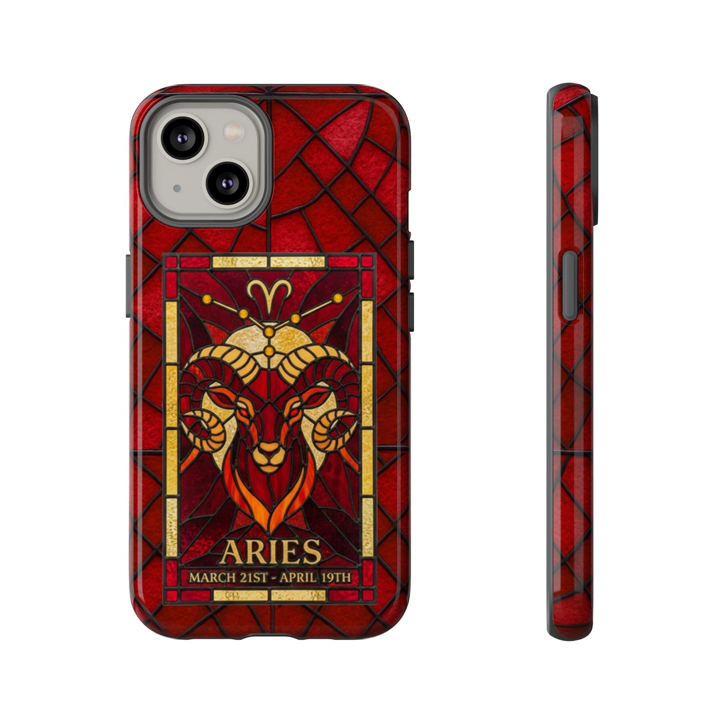 Aries Zodiac Stained Glass - Arty Phone Case
