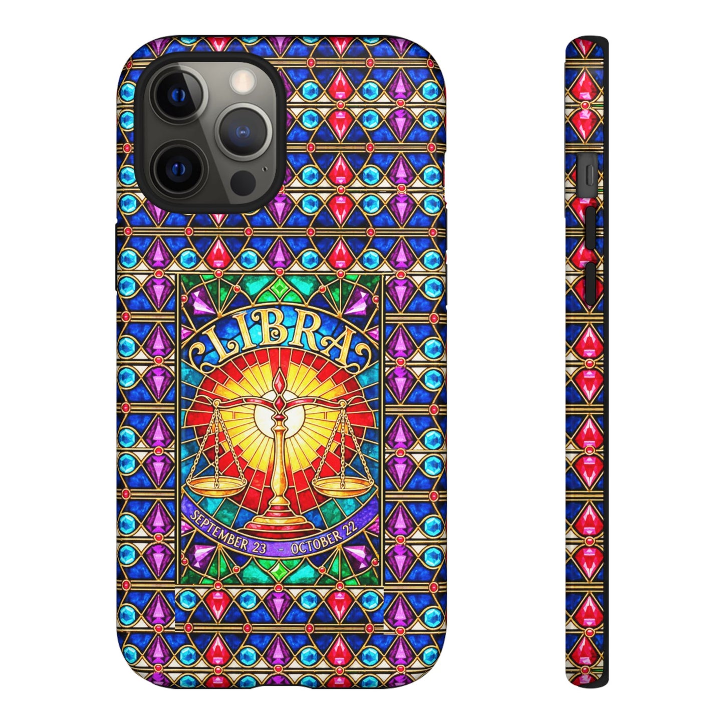 Libra Zodiac Stained Glass - Arty Phone Case