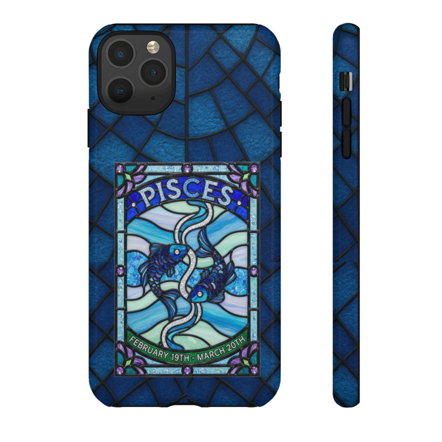 Pisces Zodiac Stained Glass - Arty Phone Case