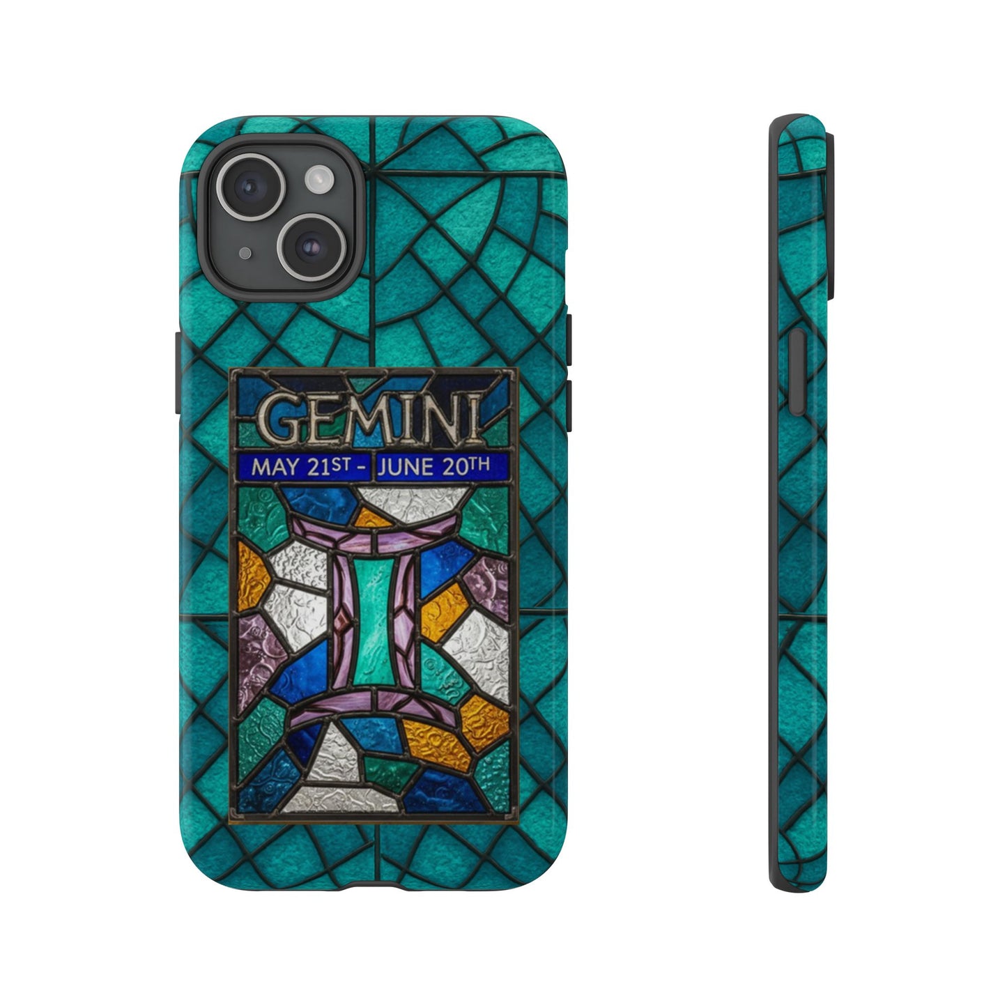 Gemini Zodiac Stained Glass - Arty Phone Case