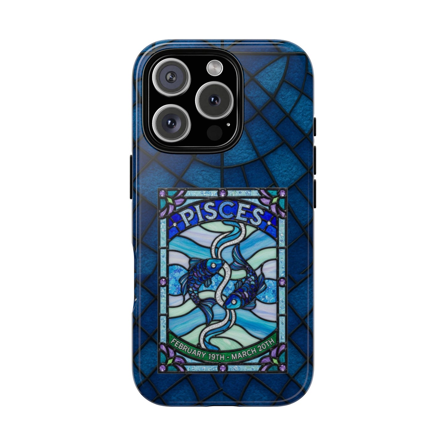 Pisces Zodiac Stained Glass - Arty Phone Case