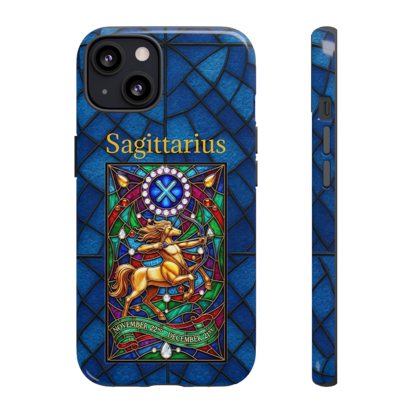Sagittarius Zodiac Stained Glass - Arty Phone Case